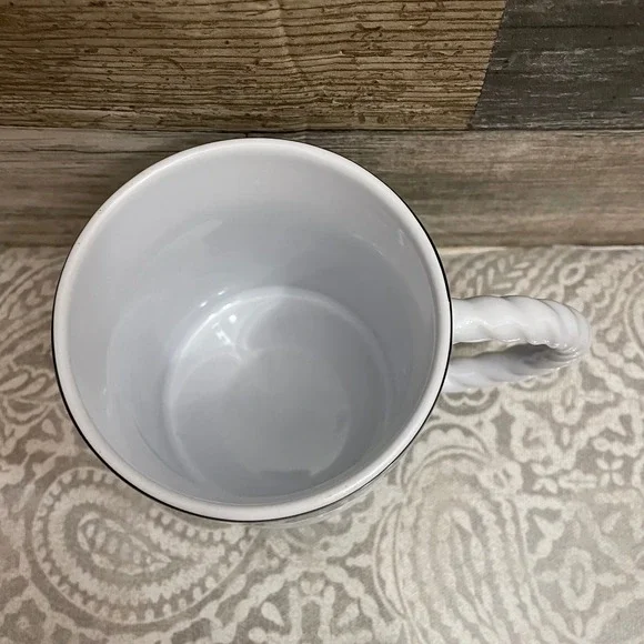 Disney Cruise Line Navy White Striped Rope Handle Coffee Mug FAC-014182-19167 - Picture 3 of 8